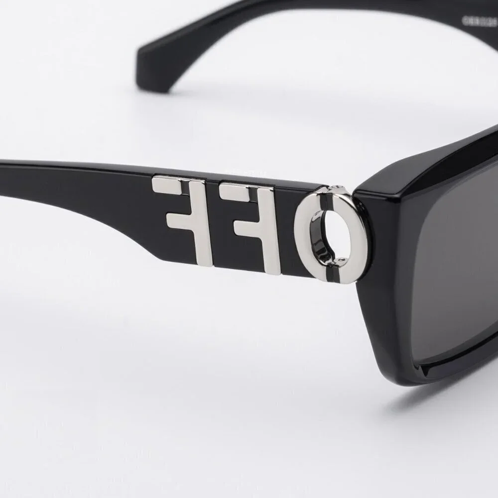 NWT Off-White Hays Black Rectangle 54mm Sunglasses